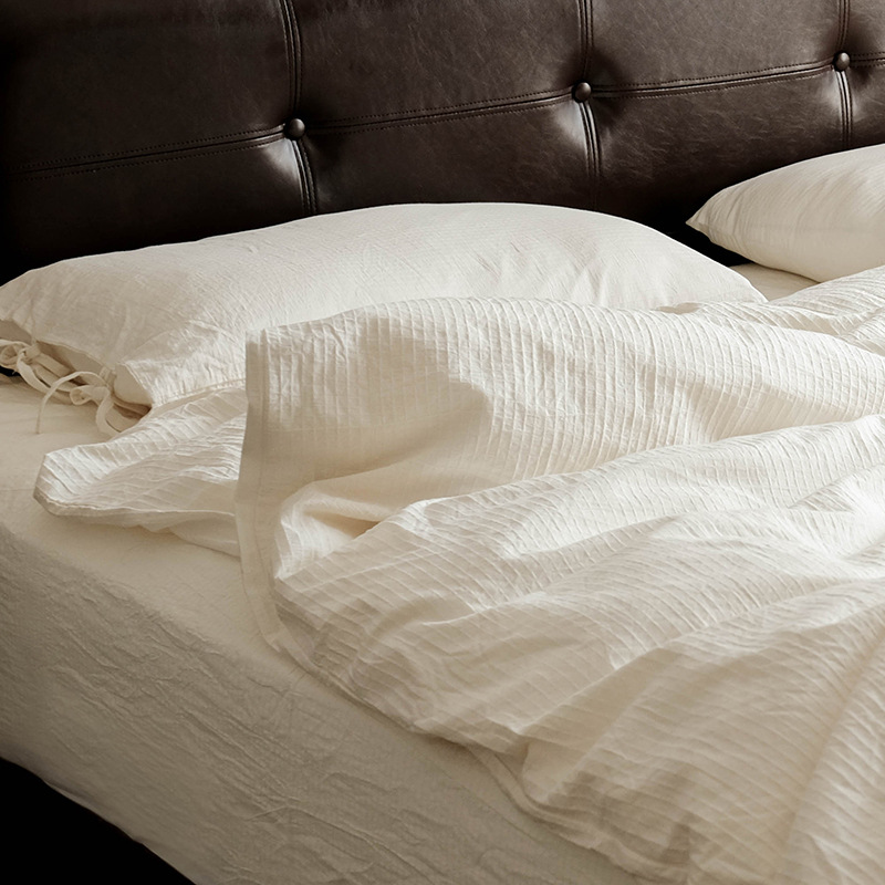 Export to Japan! Raw cotton is not dyed ~ natural white class A four-piece Japanese bed sheets