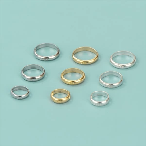 S925 Sterling Silver Edge Round Hollow Bead DIY Handmade Ring Middle Bead Bracelet Material Accessories