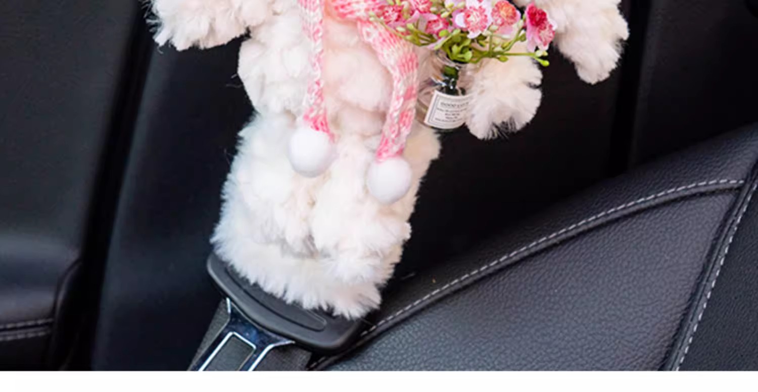 Fairy Rabbit Car Safety Belt Protective Cover Anti-Neck High-Level Girl's Cute Plush Doll Car Shoulder Cover