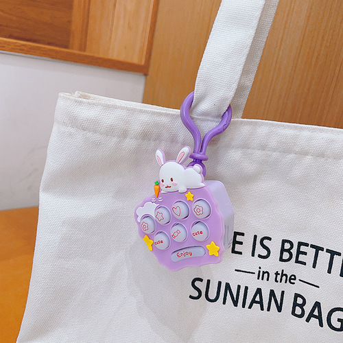 Creative Cartoon Doll Rabbit Gopher Machine Keychain Bear Game Console Pendant Claw Machine Small Gift Wholesale