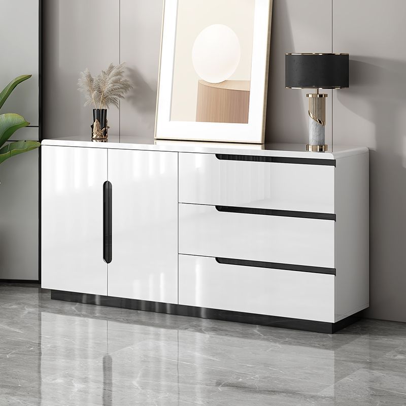 Simple Modern Sideboard Home White Paint Restaurant Wall-Mounted Integrated Storage Cabinet Living Room Kitchen Cabinet