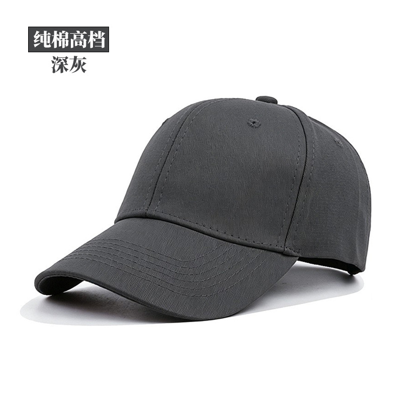 Venta directa de fábrica de gorras de béisbol de algodón de alta gama con logo impreso bordado techo rígido de seis piezas placa de luz sombrero de visera de color sólido