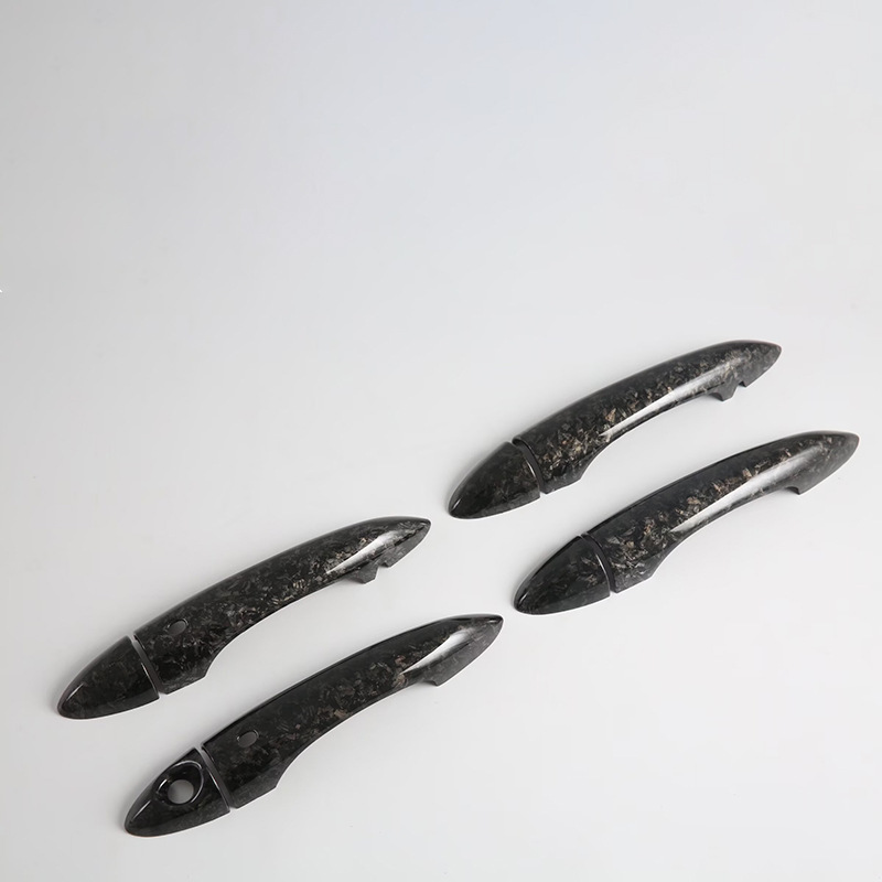 Suitable for Alfa Romeo Door Handle Exterior Car Decoration Accessories in Glossy Black Electroplating