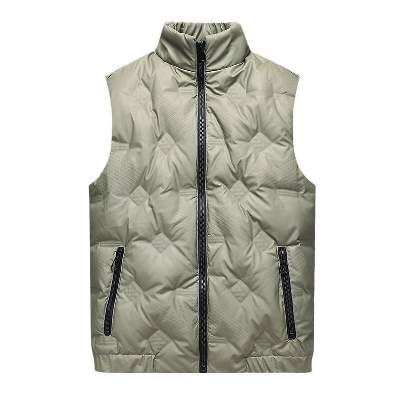 Demi-season velvet keep warm vest with down, 2023, plus size, duck down