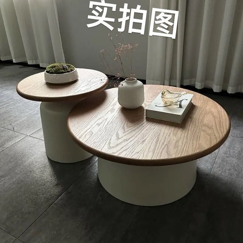 奶油风公寓茶几客厅家用小户型简约网红铁艺圆形马提尼民宿茶几|undefined