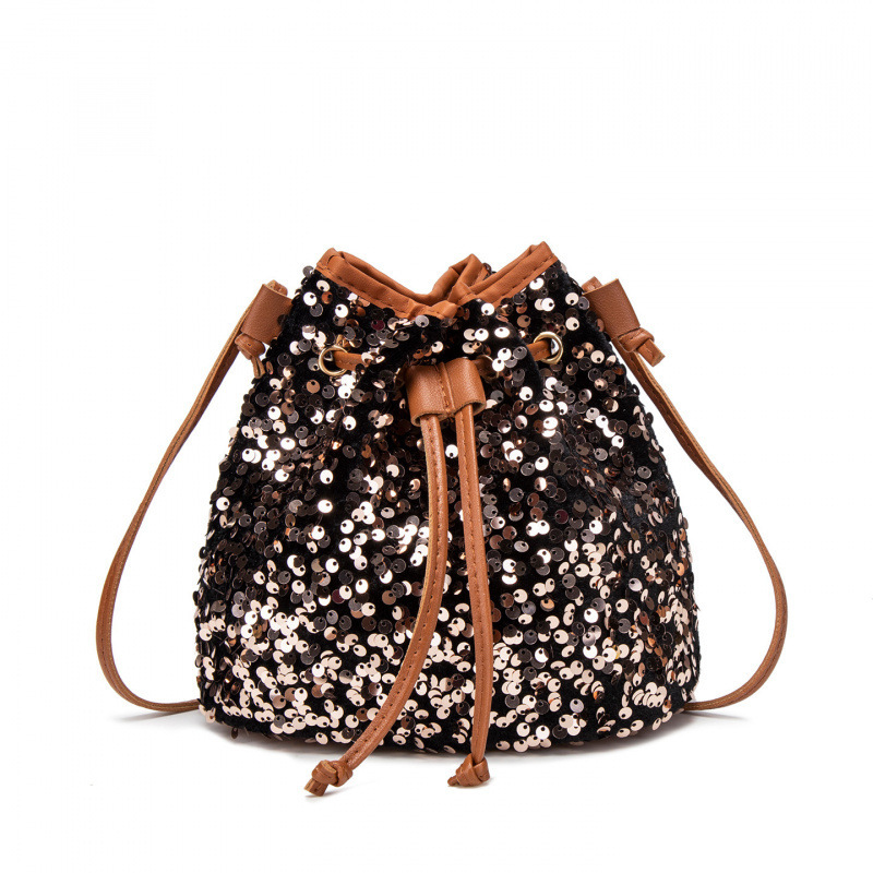 Bolso de moda de sequilla en línea 2025 otoño nuevo estilo versátil bolso de hombro mochila coreano bolso de cubo