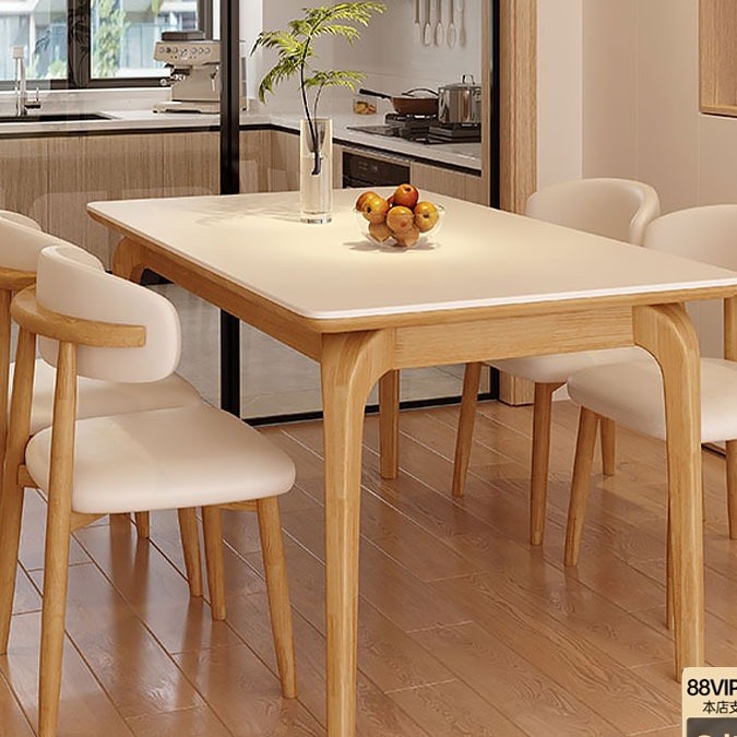 Slate Dining Table for Home Small Apartment New Dining Table Living Room Rectangular Modern Simple Light Luxury Dining Table and Chairs