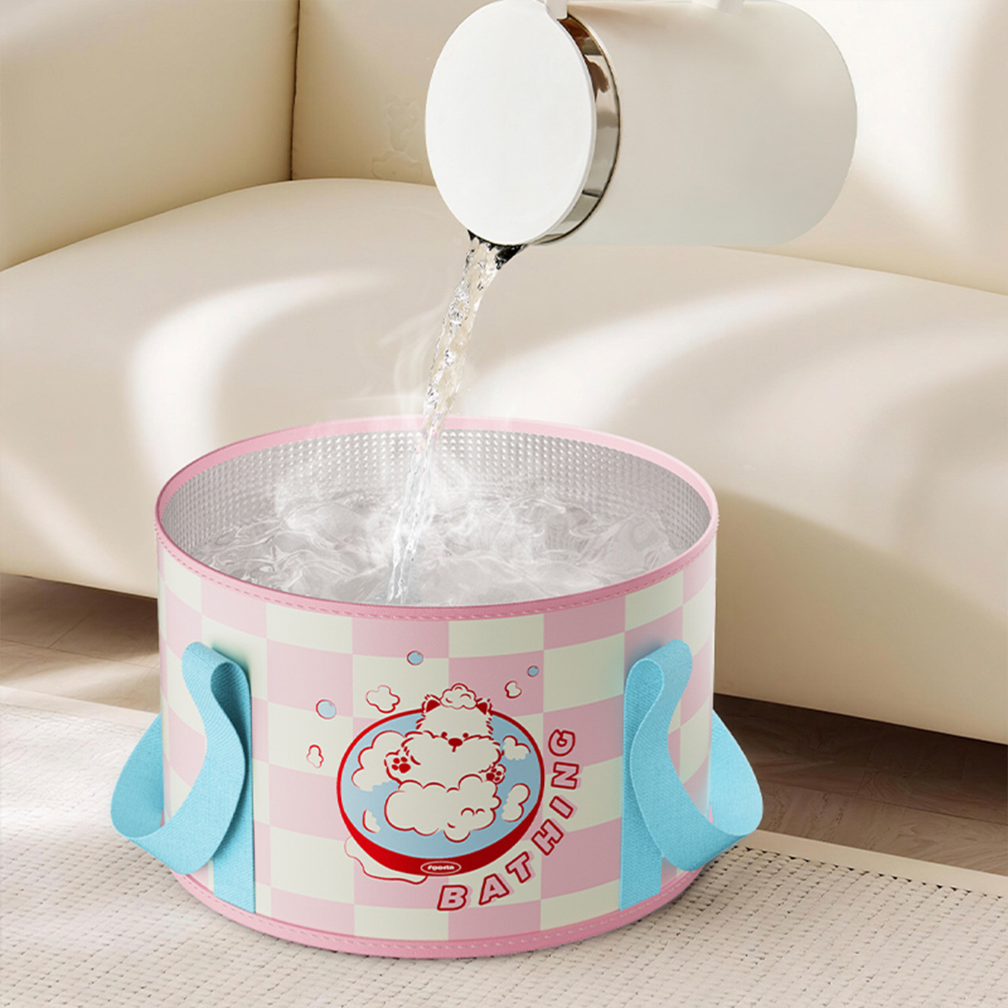 Foldable Foot Bath Bag for Massaging Calves, Portable Home Use, Winter Children's Foot Basin, Insulated Foot Bath Bucket with Constant Temperature