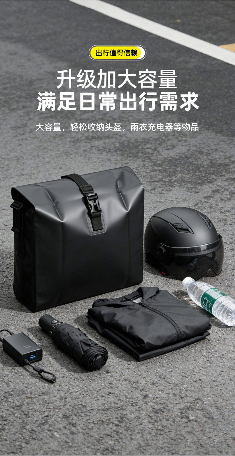 Waterproof Hanging Bag for Electric Scooter, Front Storage Pouch for Battery Bike, Storage Bag for Scooter, Rear Tail Bag, Side Hanging Backpack