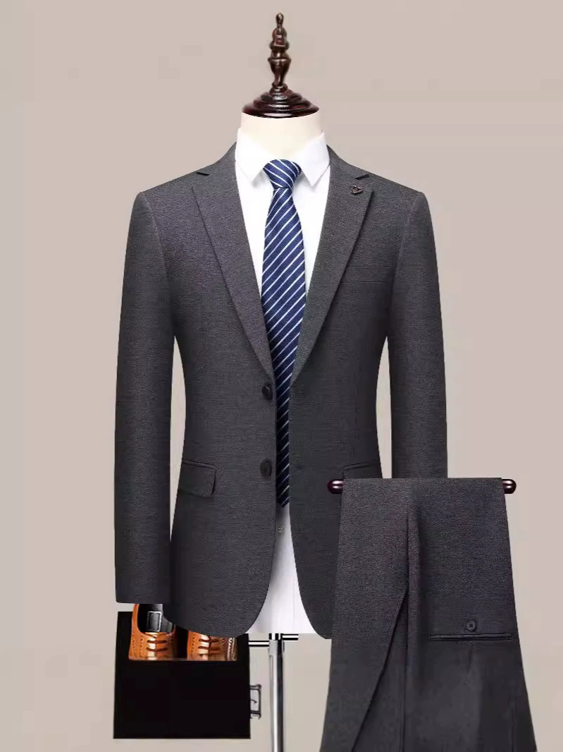 Men's woolen set, classic suit jacket for leisure, dress, slim fit
