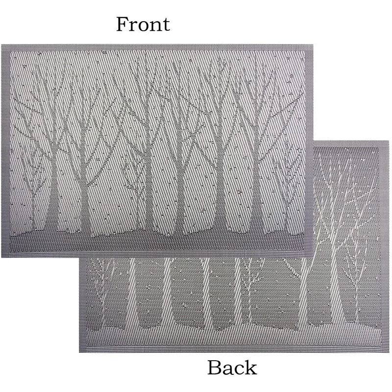 Pequeño árbol occidental placemat Teslin placemat tazón estera taza estera jacquard patrón decoración alargado corredor de mesa estera de mesa de PVC