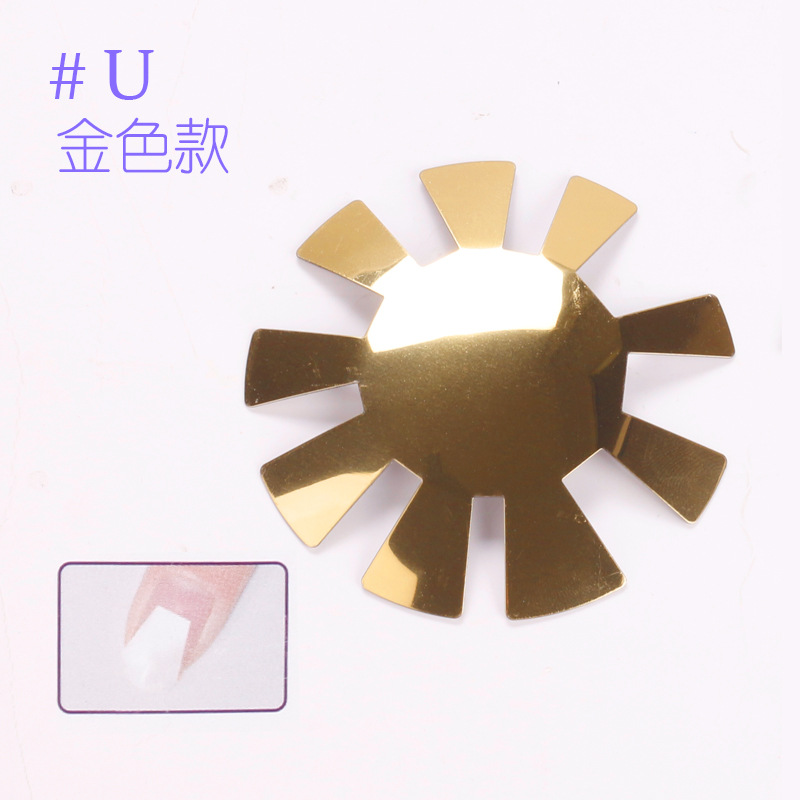 Placa de acero francés oro U