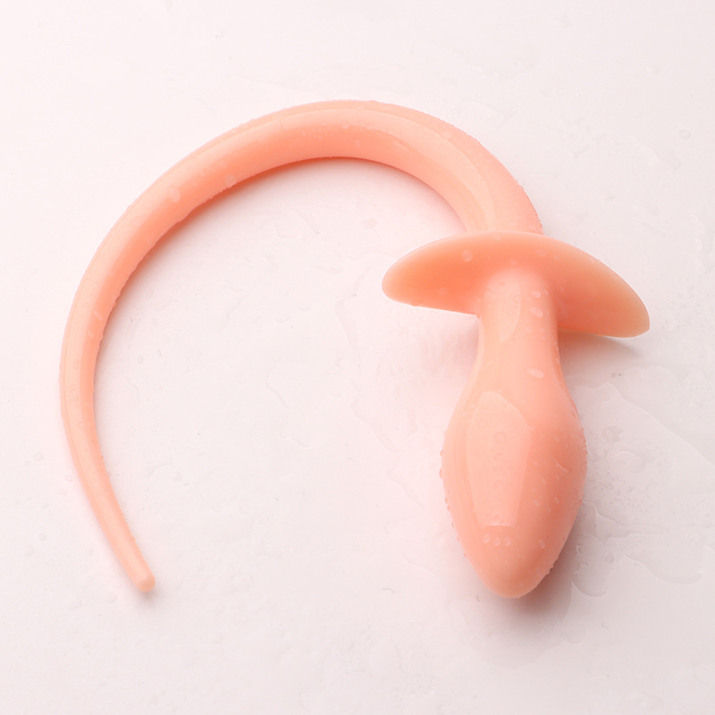 Fox-Themed Wearable Anal Tail Plug, TPE Dog Tail Costume Accessory for Adults — detail image 4
