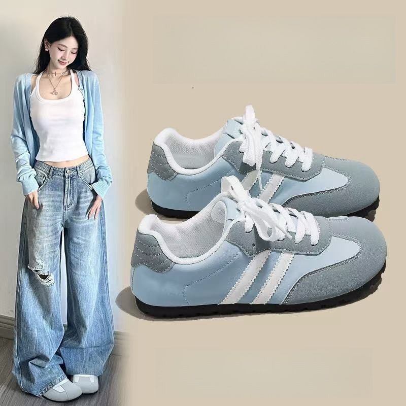 Cute Korean Style White Shoes for Girls, Versatile Flats-Soled Student Casual Sneakers 2025 New Chic Shoes Sneakers Cute Korean Style White Shoes for Girls, Versatile Flats-Soled Student Casual Sneakers 2025 New Chic Shoes Sneakers