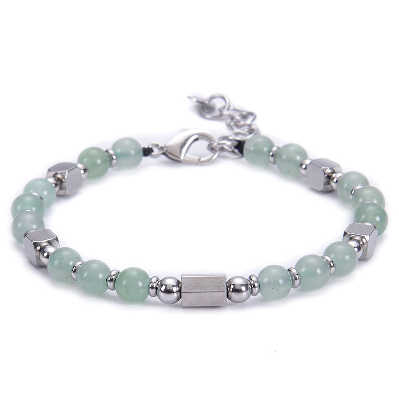 Casual Elegant Geometric 201 Stainless Steel Natural Stone Unisex Bracelets display picture 12