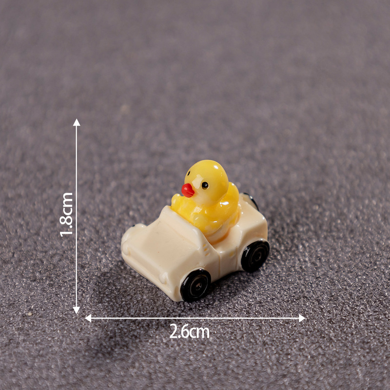 苔マイクロ風景かわいい車の小さなアヒルかわいいミニチュアシーン手作り diy 樹脂アクセサリー小さな装飾品|undefined