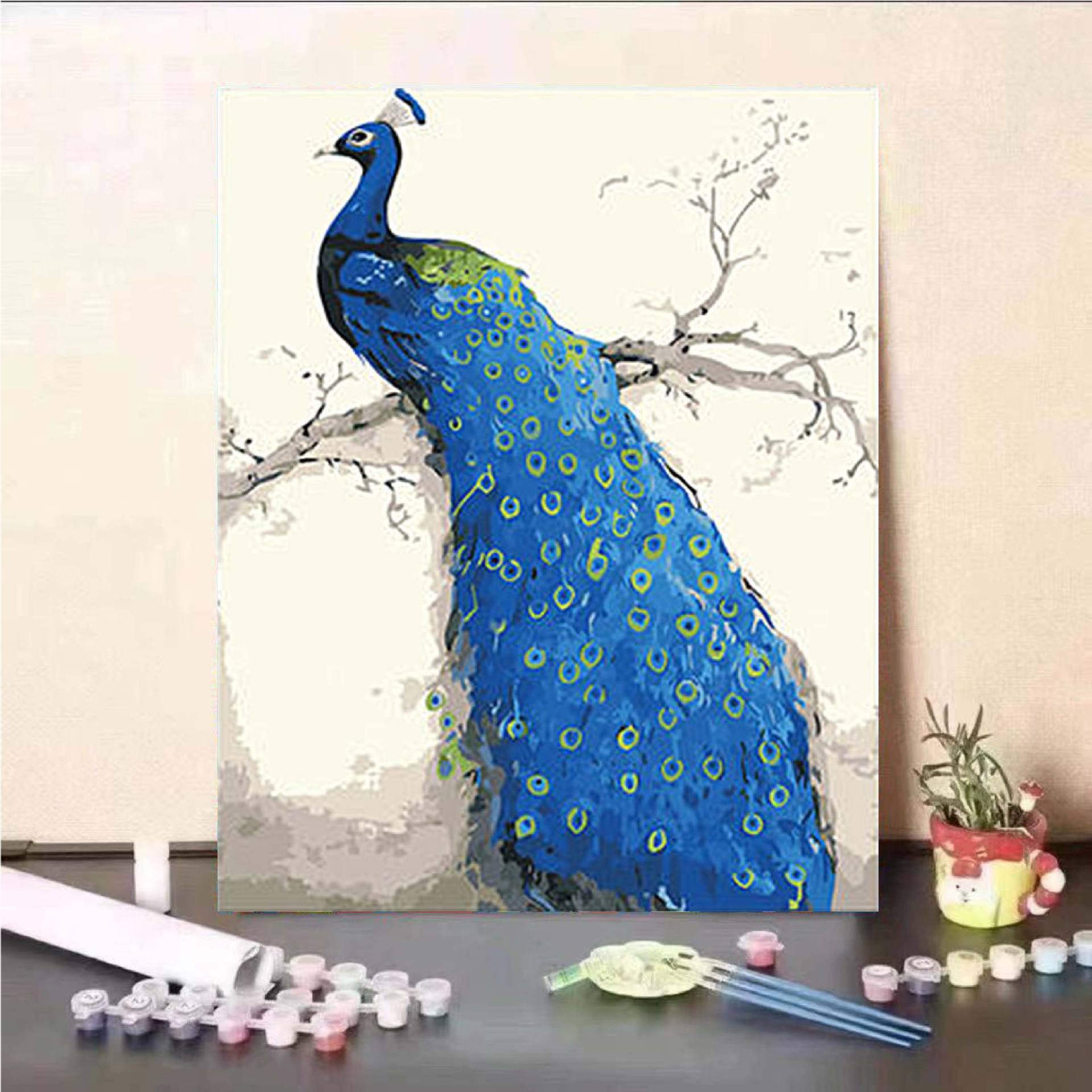 Peacock Digital Painting High Art Decoration Diy Painting Hecho a mano Painting Decoration Painting High Value