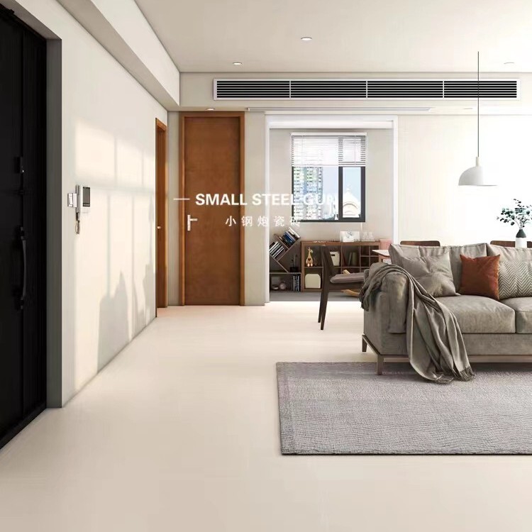 SPC Stone Plastic Latch Floor Silent Wind Cream Solid Color Micro Cement Home Spc Stone Crystal Clasp Floor Waterproof