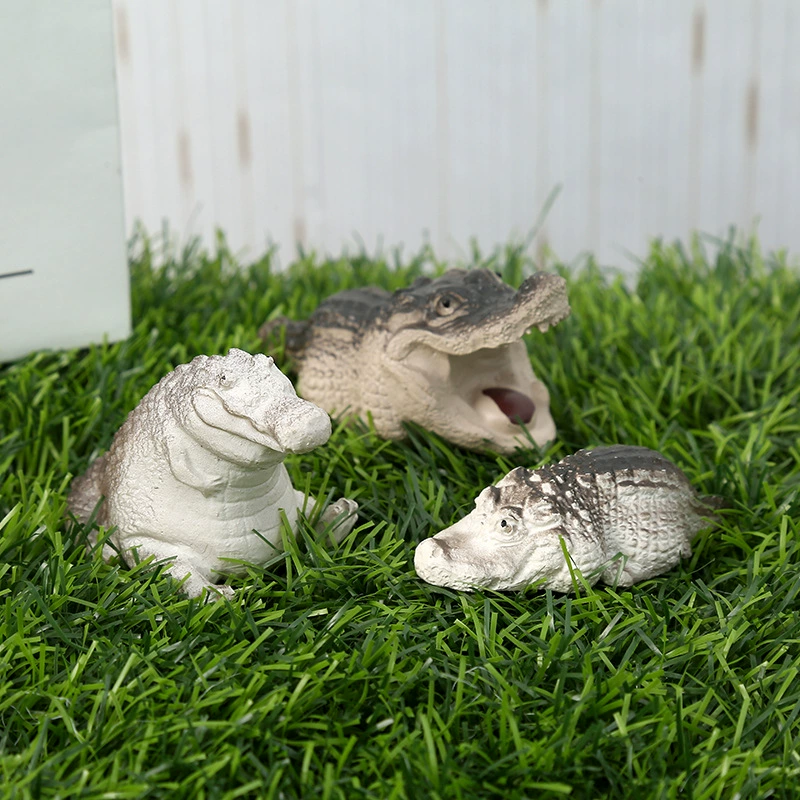 Популярная миниатюрная статуэтка крокодила из смолы, самовосстанавливающиеся украшения, пухлый чайный питомец для декора