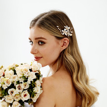 新中式唯美手工发卡温婉气质新娘跟妆盘发发饰秀禾服旗袍古风发饰