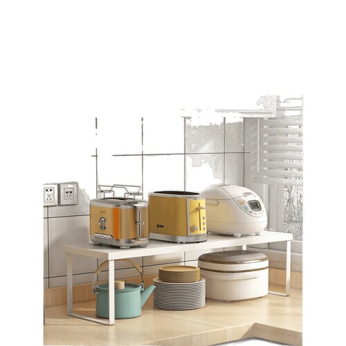 Kitchen layered shelf, household countertop cabinet, internal partition storage rack, seasoning plate, pot stand, desktop bowl rack