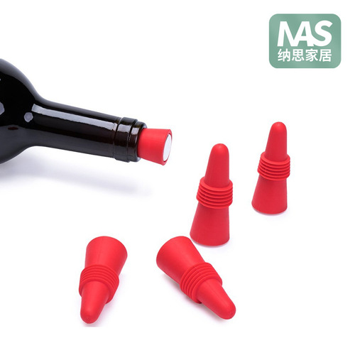 Amazon food grade silicone red wine stopper, champagne stopper, beer bottle leak-proof wine stopper, single pack