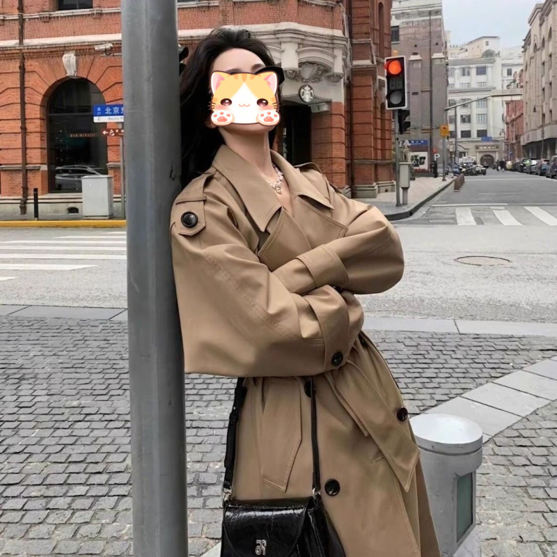 British Style Long Trench Coat for Tall Women, 2026 Spring and Autumn New Style, Super Stylish Casual Coat for Petite Women