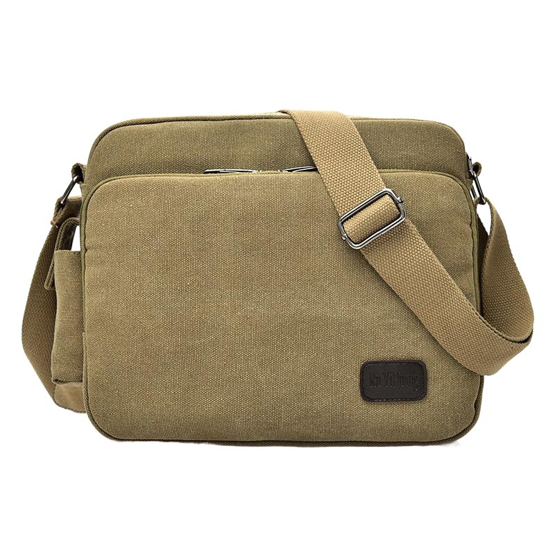 Moda de lona de moda bolso de los hombres bolso de hombro multifuncional bolso casual de los hombres bolsa de mensajero de gran capacidad bolso de hombro de múltiples compartimentos