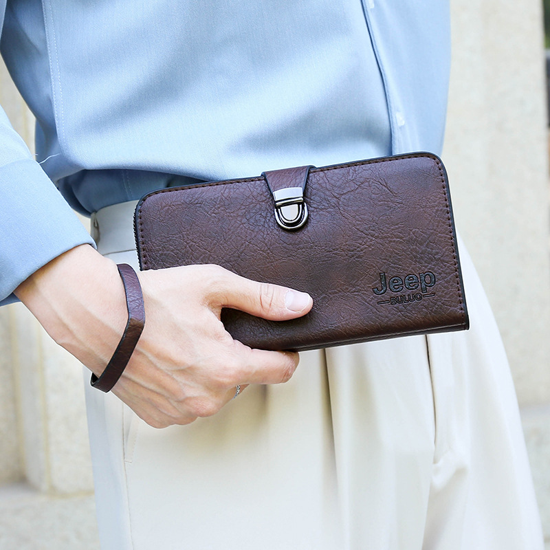Jeep, capacious hand loop bag, universal wallet, small clutch bag