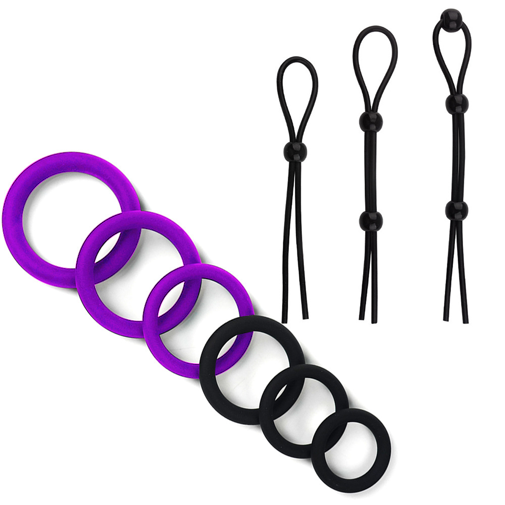 Anillo de bloqueo masculino anillo de prepucio anillo de silicona anillo de pene coqueteo sexual adulto productos sexuales fábrica directa