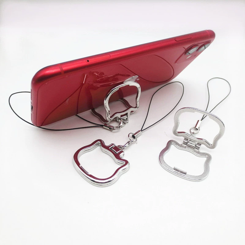 Держатель для телефона на шнурке, металлическая подставка, складная подставка, настольная подставка для телефона в виде кошачьей головы, подставка для телефона в виде кошки