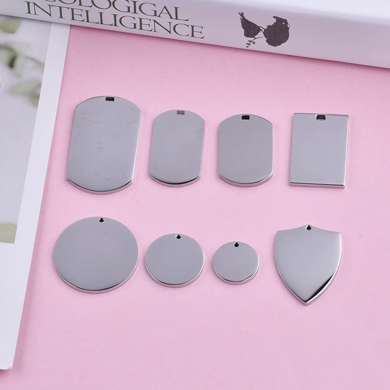 Пользовательские 316/304 нержавеющая сталь военное Брендовое ожерелье кулон круглый щит пустой идентификатор Hangtag логотип бренд собачья бирка