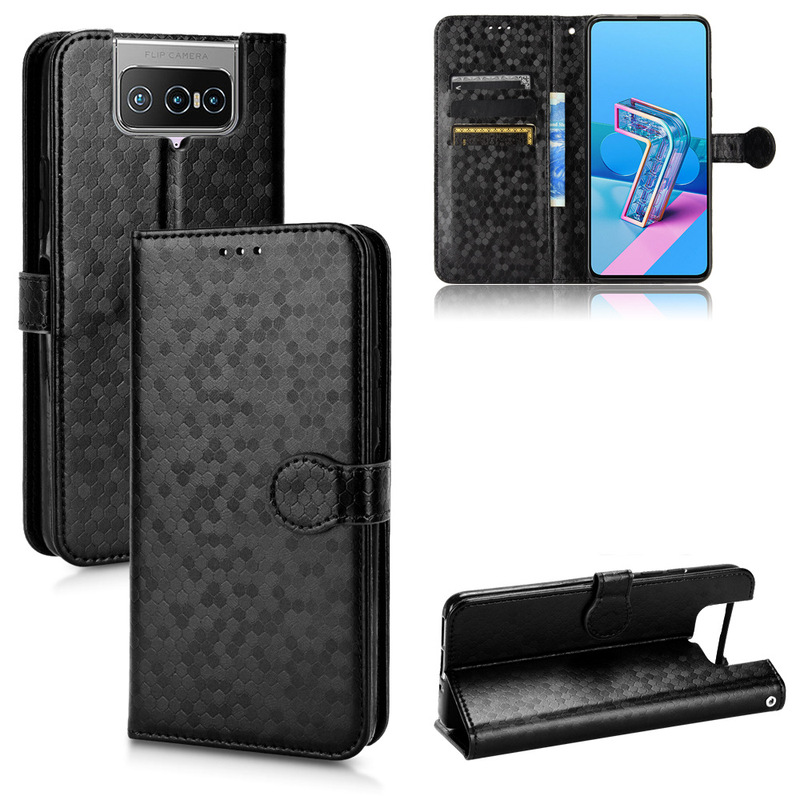 Applicable to Asus ZenFone 8 Flip polka dot pattern phone case ZS672KS protective case Flip leather case card holder
