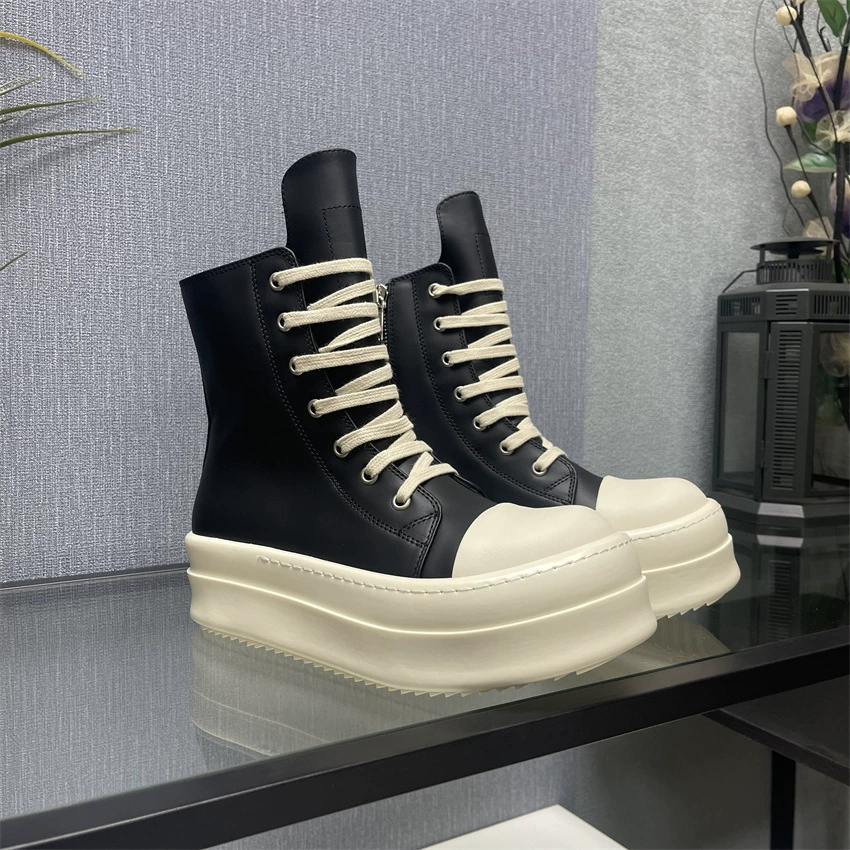 Фабрика от имени RO независимая основная линия, молочная подошва темная, черная, черная, толстая подошва, высокая улица, высокая пара обувь OWENS