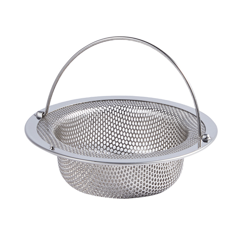 Colador de fregadero de acero inoxidable, filtro de drenaje para cocina, resistente y fácil de limpiar