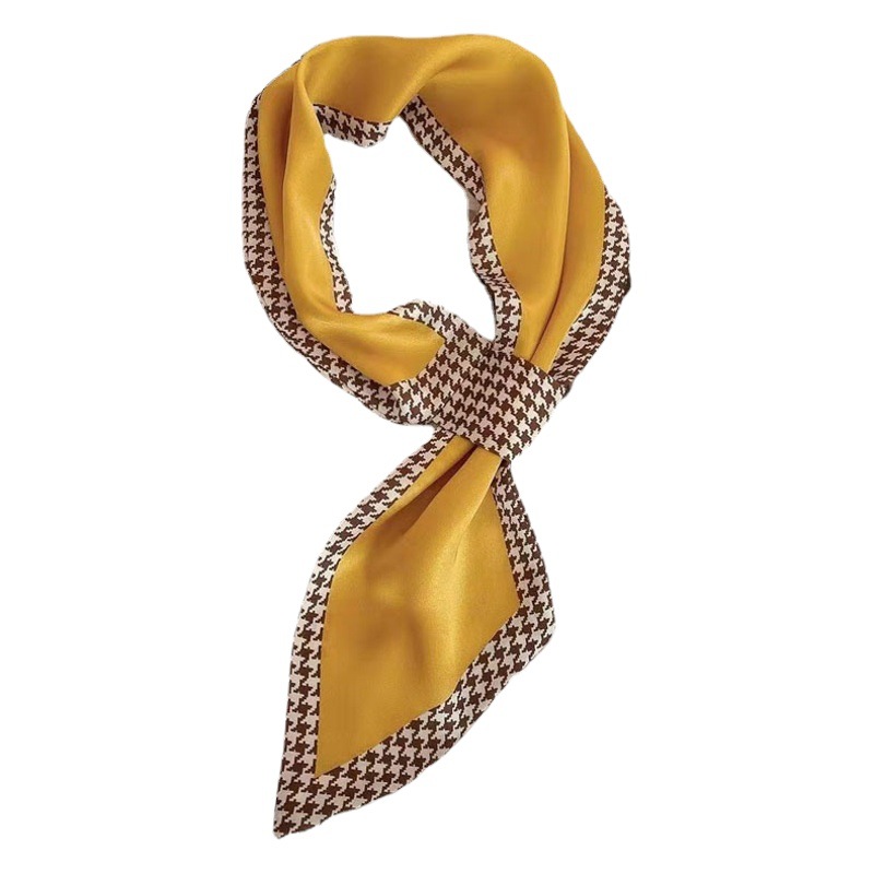 Lazy silk scarf small long star same style elegant all-match suit summer thin sunscreen South Korea neck scarf for women