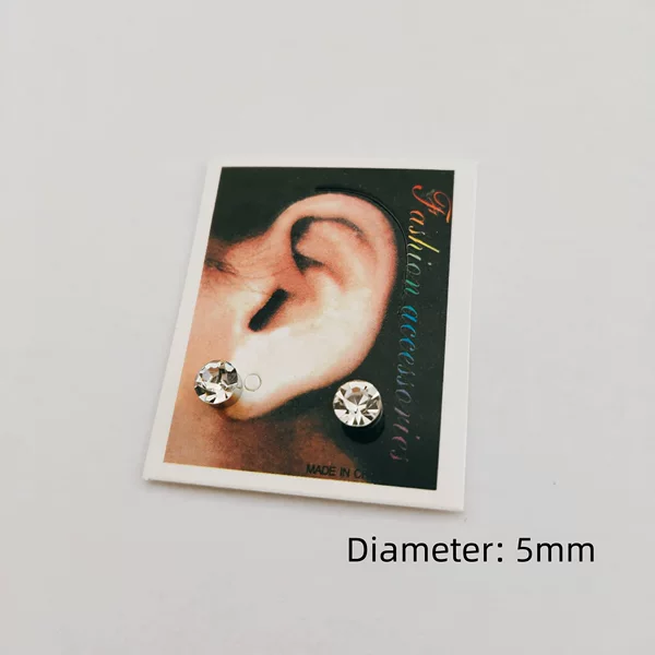5mm magnet earrings/multi-color earrings without ear holes/rhinestone magnetic clip/simple star style/individually packaged