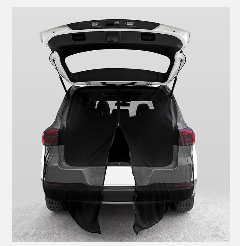 Car Trunk anti-mosquito mesh curtain magnetic suction sunshade breathable self-driving travel equipment car tailgate anti-insect mosquito net