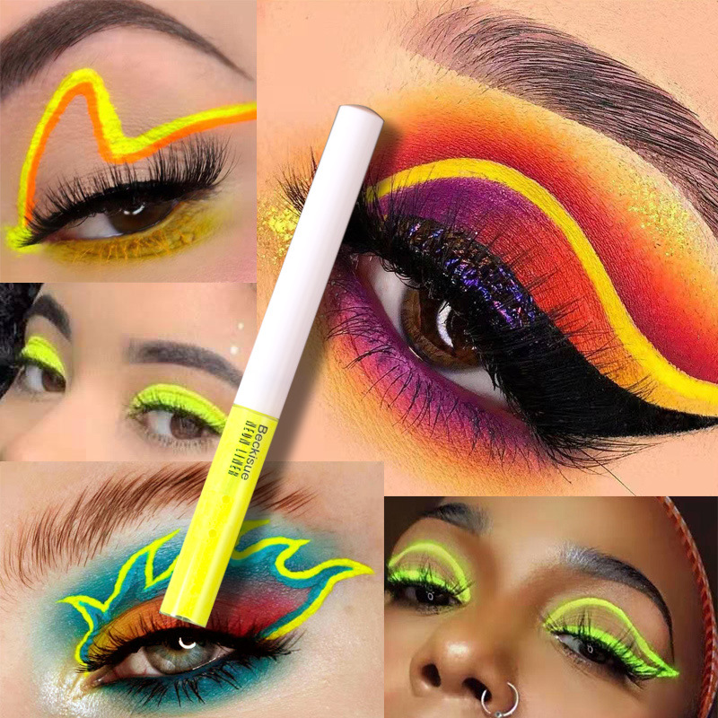 professional-shiny-eyeliner-cosmetic-pigment-uv-neon-makeup-liquid-glitter-eyeliner-quick-dry-glow-kit-in-dark-fluorescence-beau