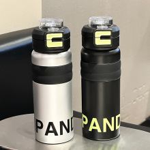 新款316不锈钢双饮杯子保温杯学生水杯女户外高颜值便携家用水壶