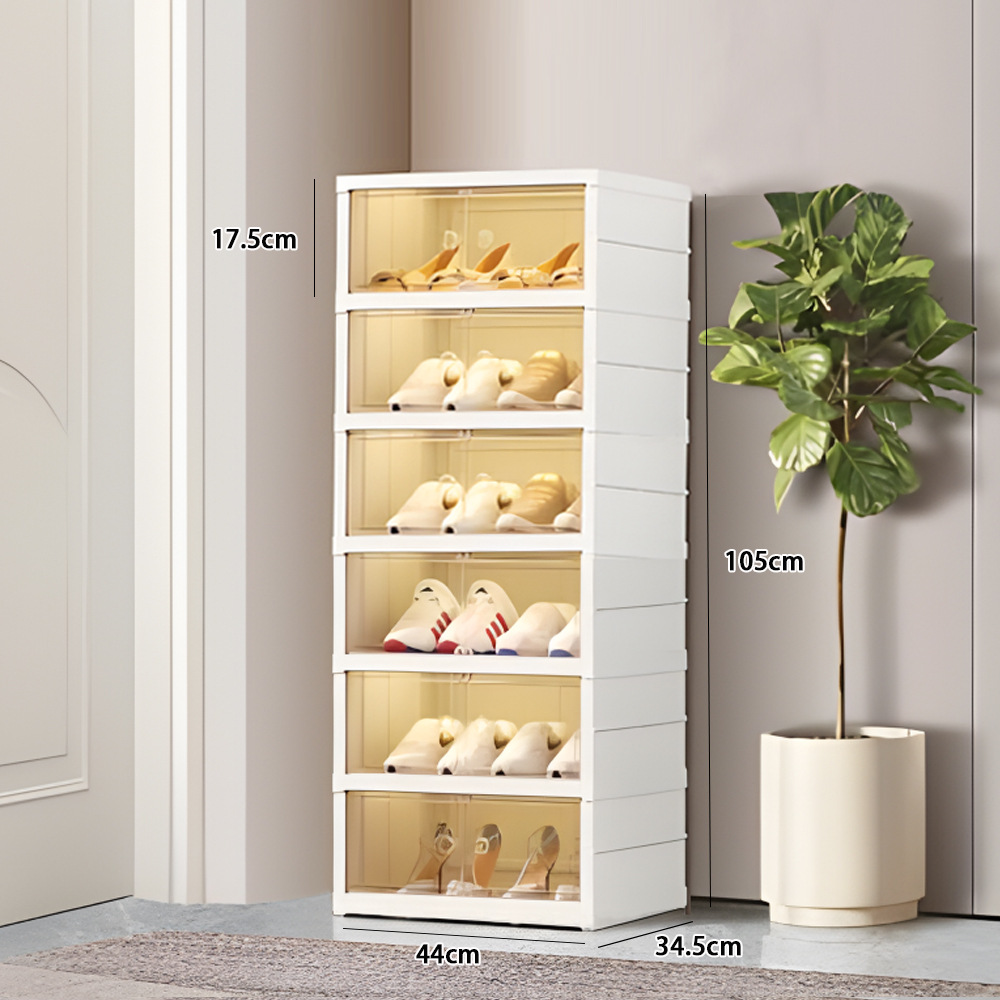 靴棚家庭用入り口の多層の靴棚を折って靴を収納します。