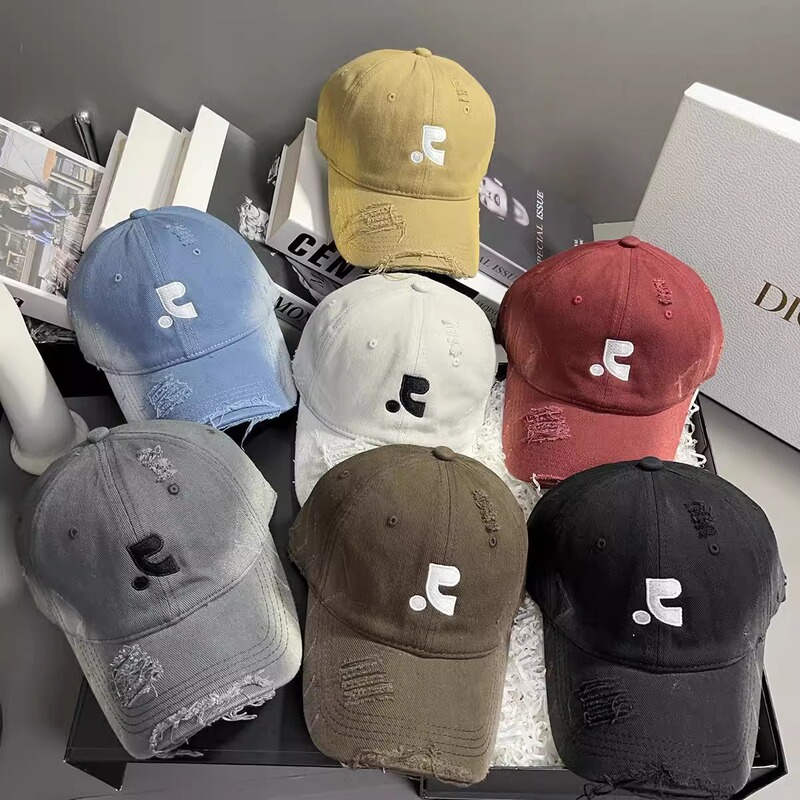 Washed Old Hole Hat for Men and Women Couple Same Baseball Cap Hot Babo Master Soft Top Cap for Face Show Tide