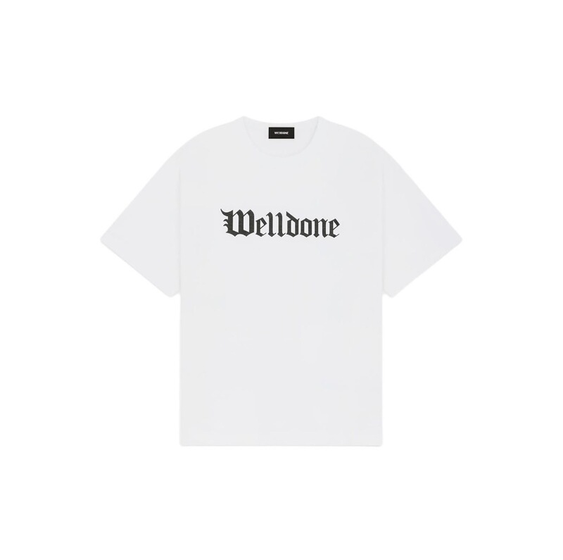 クロスボーダー卸売 25s トレンディなブランドヘビーウェイト WELL ニッチアメリカンスポーツルーズ男性と女性のカップルプリント半袖 T シャツ|undefined