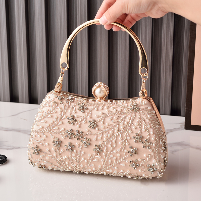 Bolso de cena para damas europeas y americanas, bolso cheongsam bordado de cuentas de la industria pesada, bolso de mano nupcial de la boda de la reunión anual, fabricante de partybag