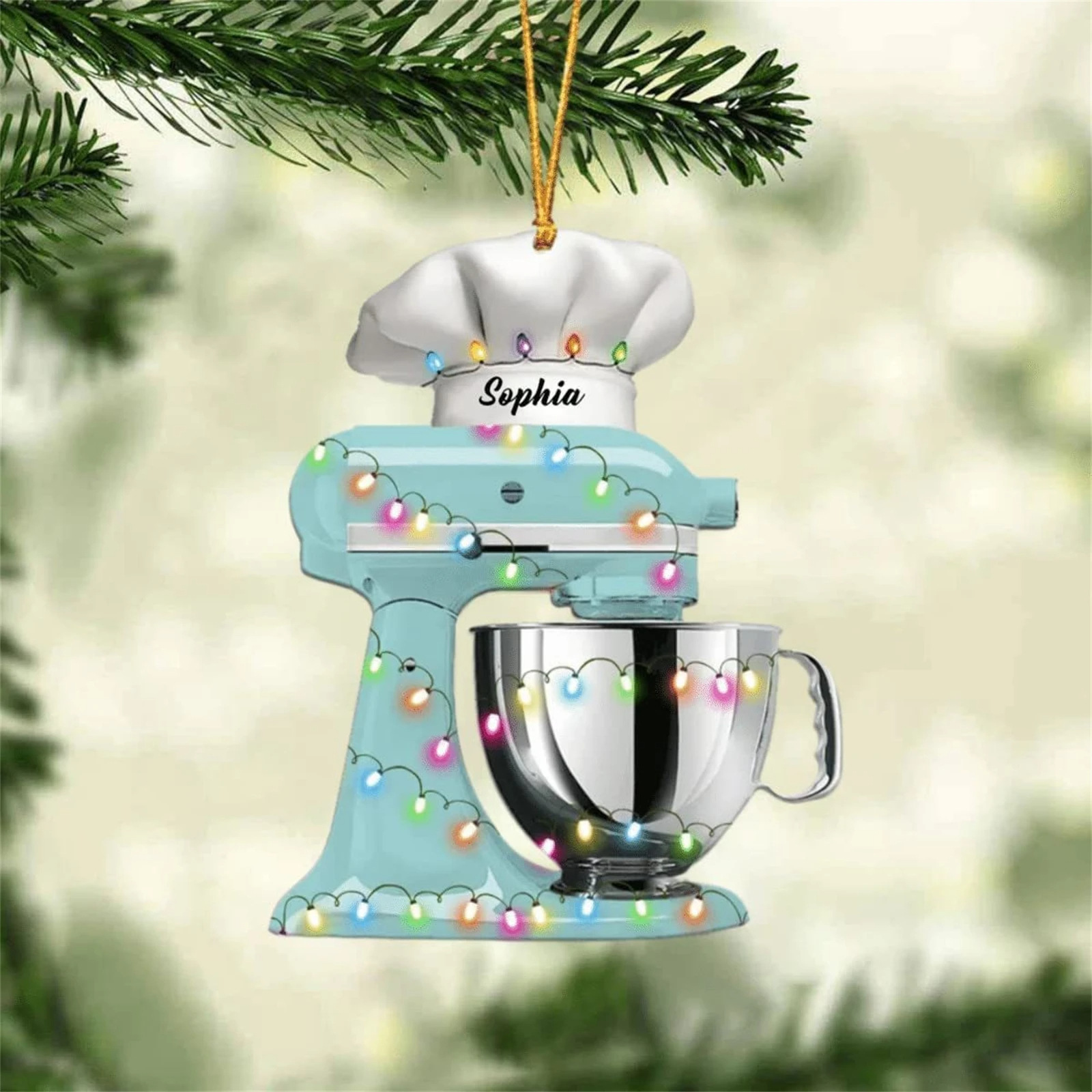 Colgante de Navidad transfronterizo creativo decoración de cocina licuadora colgante de árbol de Navidad decoración acrílica para el hogar
