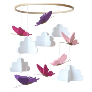 Cross-border crib felt wind chime creative decorative felt wind chime ornaments children's room non-woven hanging ornaments