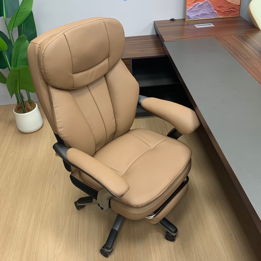 Genuine Leather Boss Chair Office Chair Comfortable Sedentary Computer Chair Home Reclining Swivel Chair Business Massage Executive Chair