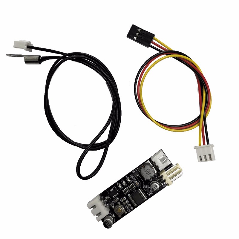 单路12V直流PWM 2-3线风扇温控调速器机箱机电脑风扇温控降噪模块