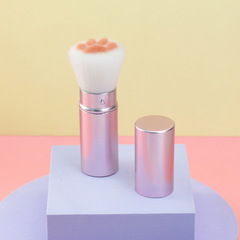 新款貓爪化妝刷 便攜式腮紅刷 伸縮散粉刷美甲粉塵刷美妝工具