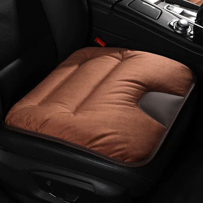 Car Seat Cushion Winter Plush Interior Main Driver's Seat High-End Feel Small Car Seat Cover Winter Cushion Car (Seat cushion, seat cover) - 1-square-mat-coffee-color-general